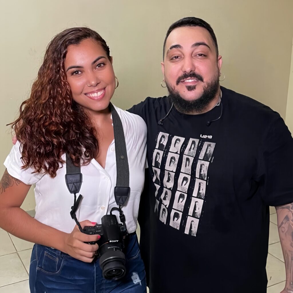 Layza com artista